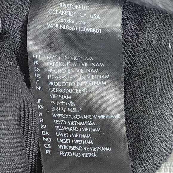 Black Brixton Mfg Co. Snapback Hat Adjustable Fit - Picture 9 of 10